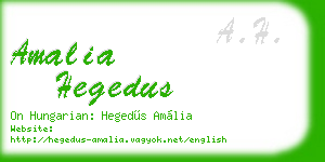amalia hegedus business card